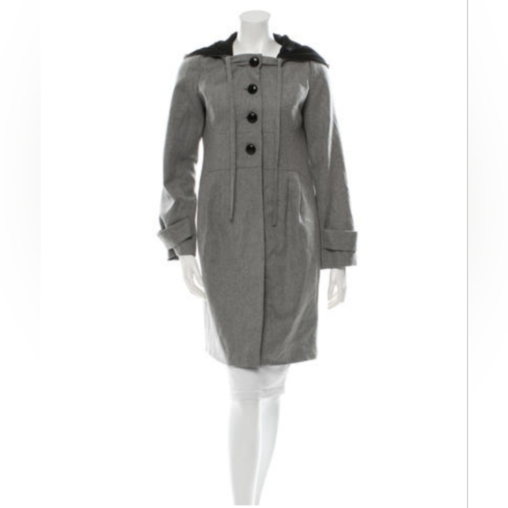 Robert Rodriguez Hooded Wool Blend Coat 8
